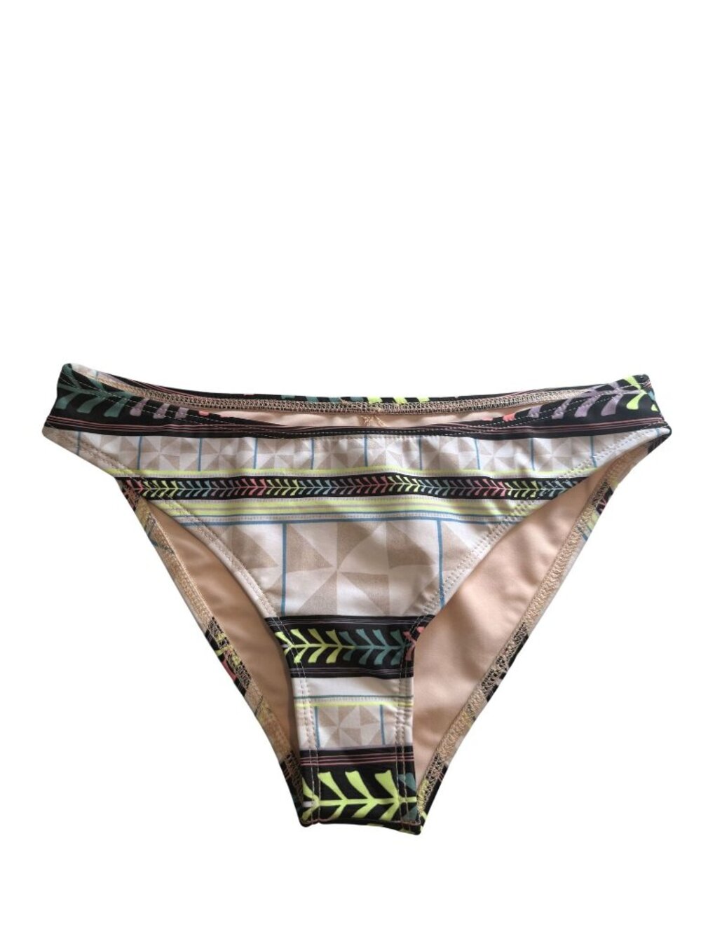 NWT Mara Hoffman Classic Bikini Bottoms Multicolor Geometric Size L $108 [jb]